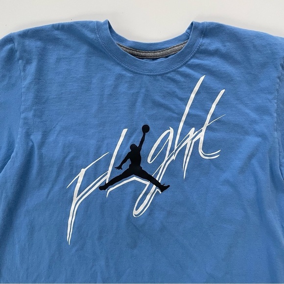 JORDAN Flight Jumpman Light Blue Crewneck Short sleeve Tee Size Medium - Picture 3 of 8